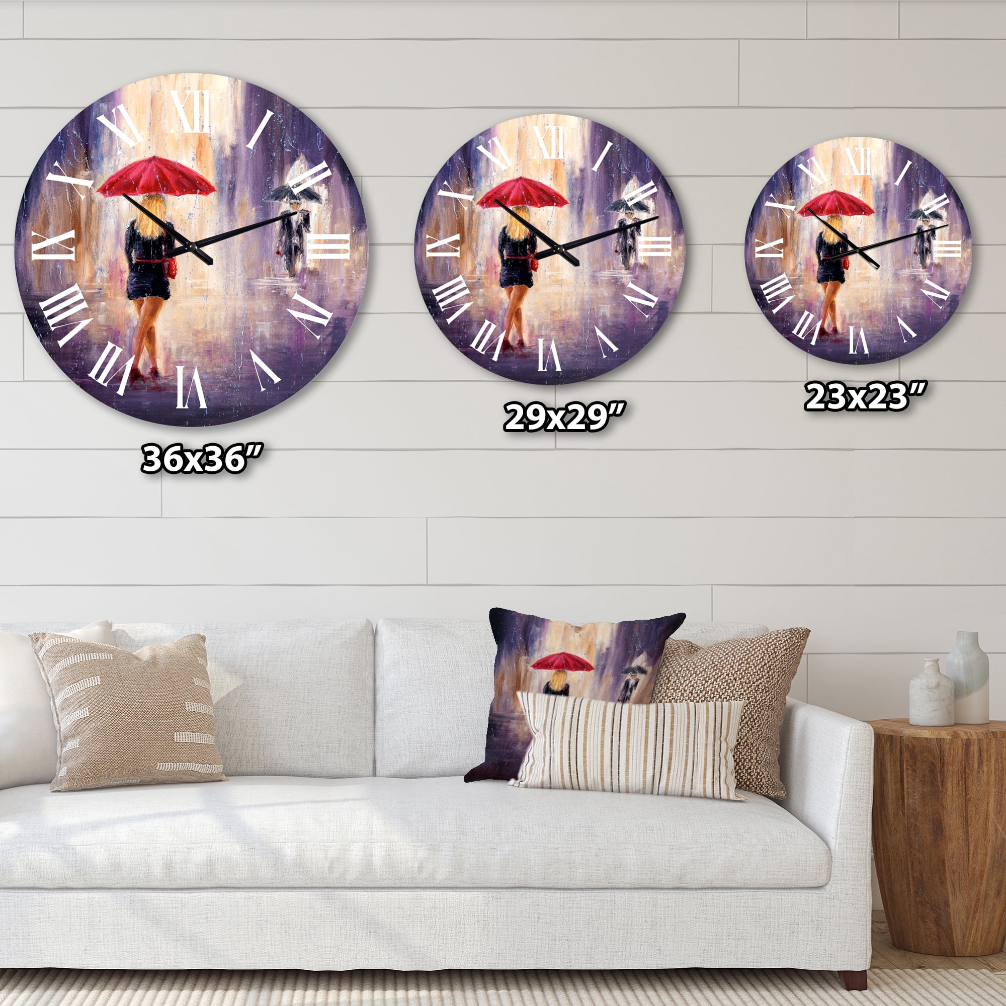 Designart 1 in Quartz French/Country Wall Clock