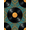 Black Teal Mustard, Pattern 1, variant on ODIKA 8'x10' Washable Area Rug Retro Music Nostalgic Equipment Interlocking Border Covering for Dining Room, Large Office, Lounge, Non-Slip Chair-Friendly Mat
