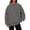 Grey, variant on Women's Plus Size Casual Pullover, No Hood Crewneck Sweatshirt, Soft Long Sleeve Top, Loose Fit Comfort Wear, Oversized Everyday Blouse for Women Coffee L