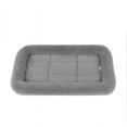 thumbnail image 2 of Dog Bed for Crate Washable Medium Dog Bed 24 Inch Washable Dog Bed Bolster Dog Bed Pad for Dog Crate Soft Plush Comfort Pet Mattress for Medium Dogs Gray, 1 Pack, 2 of 8