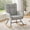 Gray, variant on Someet Nursery Rocking Chair, Upholstered Rocking Accent Chair with High Backrest, Comfortable Rocker with Padded Seat for Living Rooms, Bedrooms, Offices, Beige