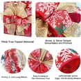 thumbnail image 3 of Dalrosia Christmas Tree Topper Bow, Large Glitter Satin Christmas Wreath Bows Xmas Ornaments with Long Streamer Wired Edge Ribbon for Farmhouse Christmas Decoration, 3 of 6