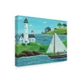 thumbnail image 2 of Trademark Fine Art 'Sailing By Lighthouse' Canvas Art by Cheryl Bartley, 2 of 3