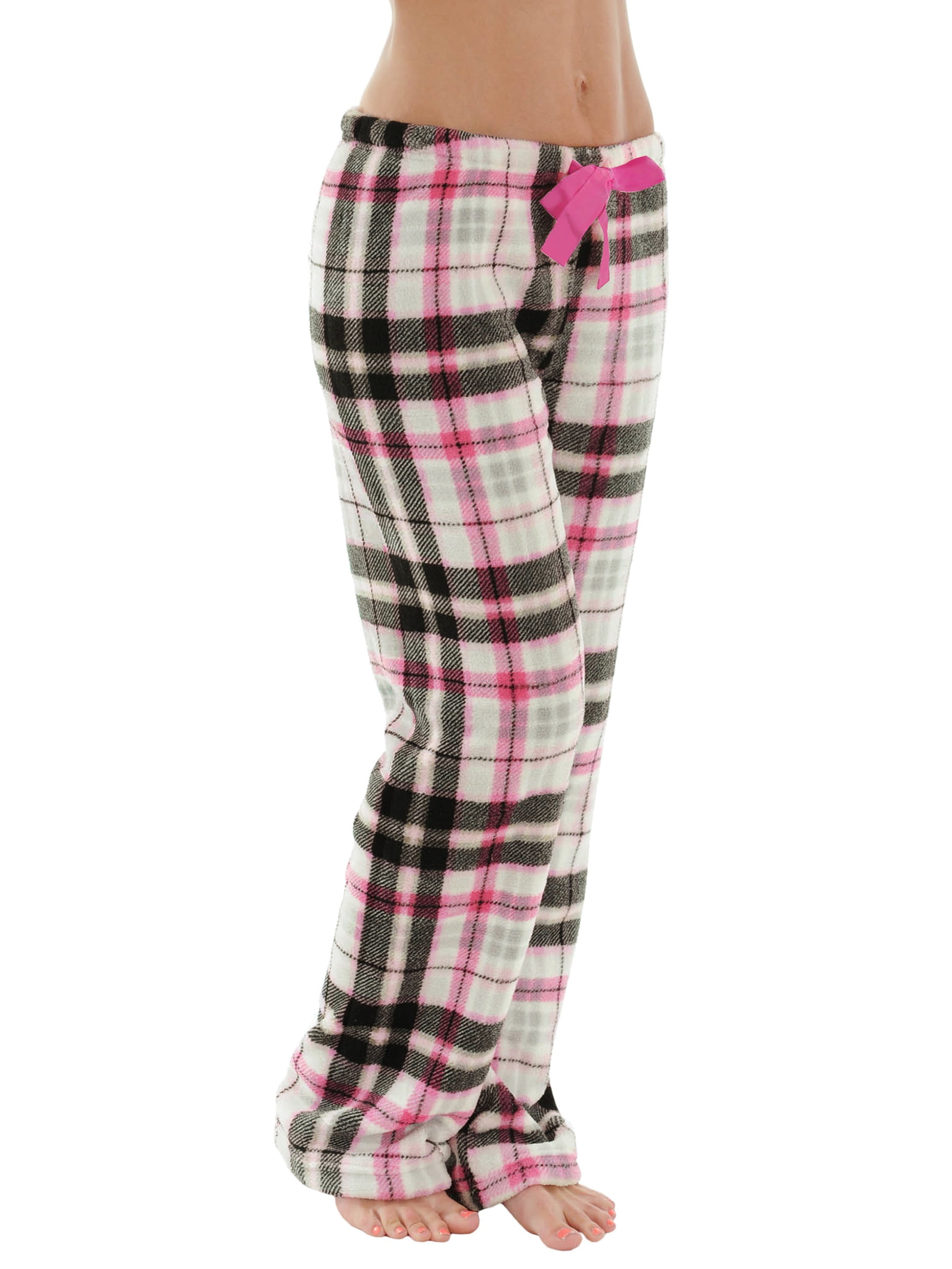 pink and black plaid pants