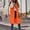 Orange, variant on Patlollav Women Warm Pocket Hooded Coat Long Jacket Winter Sleeveless Down Parkas