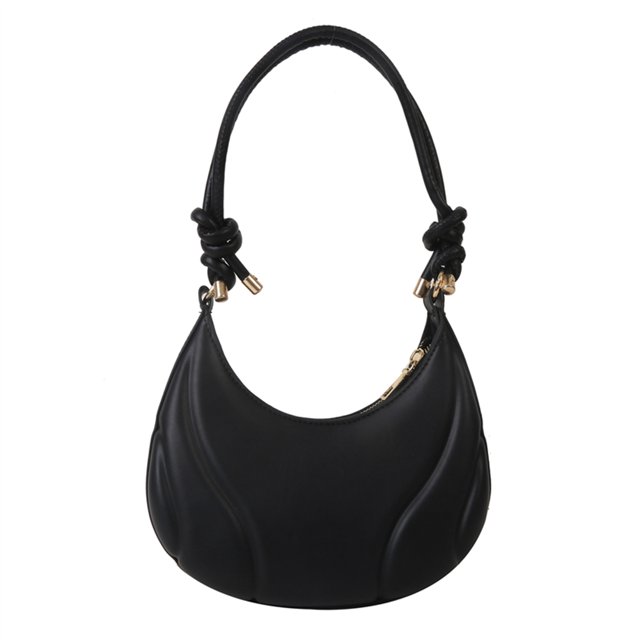 Bolso Bandolera para Mujer Gran Capacidad PU Saddle Make Up Cosmetic Bag (Negro)