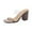 Khaki, variant on Anuirheih Womens Clear Heels Sandals Transparent Heel Slippers Backless Open Toe Slip on Heeled Mules(Light-pink)