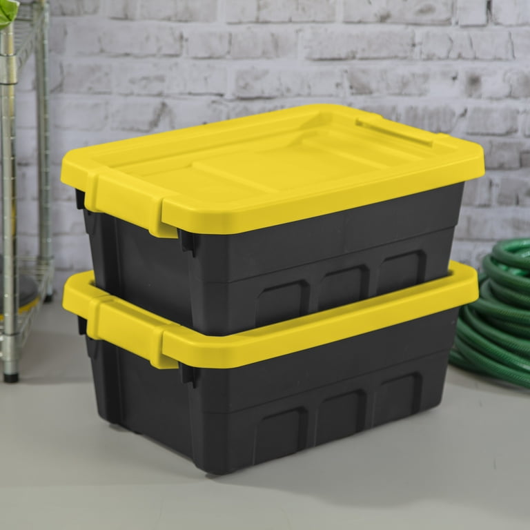 Yellow Small Plastic Storage Bin