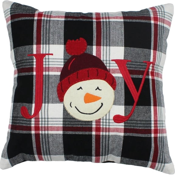 Winter Plaid Pillow - Joy 14x14 - Home Collections by Raghu