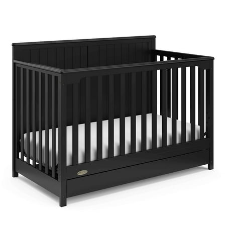 Graco Hadley 5-in-1 Convertible Baby Crib with Drawer Black