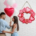 thumbnail image 4 of Valentines Day Heart Shaped Wreaths, Valentine's Day Wreaths for Front Door, Valentines Day Hanging Sign, Valentine Party Decor Holiday Wreath for Wall, 4 of 6