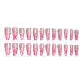 thumbnail image 2 of Length Coffin Fake Nail Scratch Resistant Press-on Fingernails Removable Trimble Nail Tip Adjustable Manicure Stickers Girls Type 2, 2 of 6