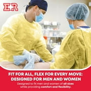 Ever Ready First Aid Isolation Gowns Disposable Coveralls with Elastic Cuffs, 10-Pack