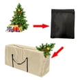 thumbnail image 3 of QJUHUNG Christmas Ornament Storage Box Heavy Duty Xmas Wreath Container with Sleek Zipper Artificial Wreaths  Durable Handles  Dual Zipper & Card Slot  Holiday Xmas Tear-Resistant Storage, 3 of 9