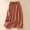 Pink, variant on Women's Side Slit Midi Skirts Summer Drawstring Elastic Waist Cotton Linen Skirts Lightweight Flowy Vacation Beach Skorts