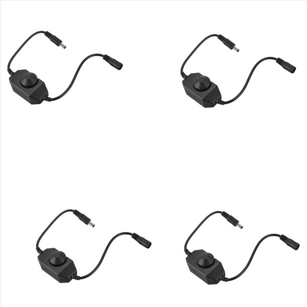 4X 12V / 24V 6A Led Dimmer Controller Ajusta el Brillo para Facilitar el Color , Negro
