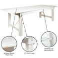 thumbnail image 4 of Flash Furniture HERCULES Series 8' x 40" Rectangular Antique Rustic White Solid Pine Folding Farm Table, 4 of 18