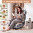 thumbnail image 6 of ELLEGNT 360° Swivel Floor Gaming Chair – Folding, Adjustable Lounger Couch for Lazy Relaxation, Gray, 6 of 10