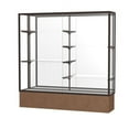 thumbnail image 3 of Waddell 573PB-SN-SS Monarch 72 x 72 x 16 in. Silver Swirl Base Lighted Floor Display Case, Plaque Back - Satin, 3 of 7