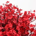 thumbnail image 3 of 12 PCS Artificial Babies Breath Flowers Fall Faux Gypsophila Silk Flowers Bulk Floral Bouquets for Thanksgiving Home Wedding Party Autumn Decor (Red), 3 of 7