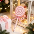 thumbnail image 5 of Clearance Under $1 Pink Lollipop Ornament, Glitter Candy Christmas Pendant, 1PC, 21x8.8cm, Tree Hanging Decor, Pink (B), 5 of 5