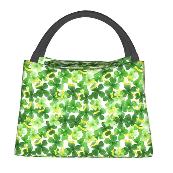 Fotbe Happy St. Patrick's Day Bolsa Térmica Portátil con Estampado, Bolsa de Entrega de Alimentos Aislada, Bolsa Reutilizable de Gran Capacidad para Comidas y Supermercado