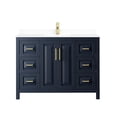 thumbnail image 3 of Wyndham Collection Daria 48" Wood Single Bathroom Vanity in Dark Blue/Gold, 3 of 5