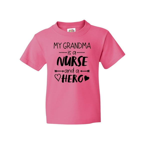 Inktastic My Grandma is a Nurse and a Hero Youth T-Shirt