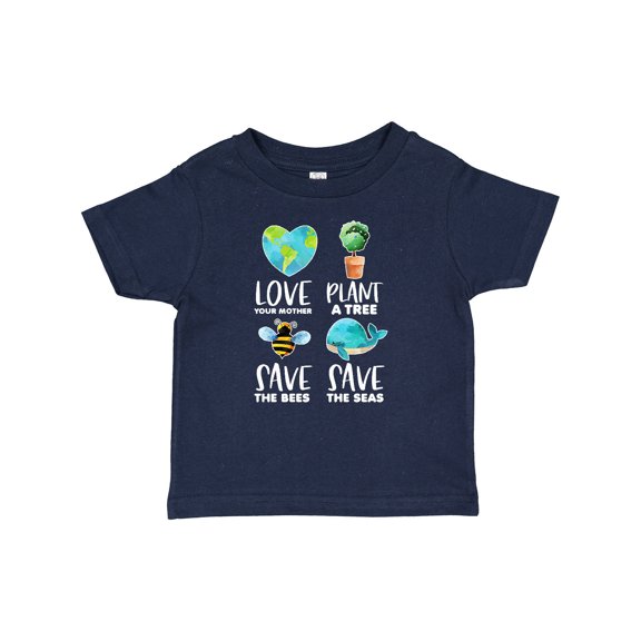 Inktastic Earth Day Plant a Tree Save the Bees Save the Seas Love Your Mother Earth Boys or Girls Baby T-Shirt