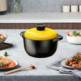 thumbnail image 6 of Clearance & Promo, Yellow Cover Casserole Soup Slow Cooker, Household Porridge and Rice Pot, Resistant to Dry Burning, Universal for Gas Flame Up to 30% OFF | Ceramics, Yellow, Angeler, 6 of 7