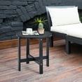 thumbnail image 3 of Gymax 2 PCS 18'' Patio Round Side End Coffee Table Wooden Slat Deck Black, 3 of 10