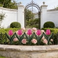 thumbnail image 6 of Nkmbld Decorative Garden Fence, Lightweight Tulips Picket Fence Edging, Decorative Garden Edging Border for Outdoor Flower Bed, Yard, Lawn, 6 of 8
