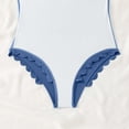 thumbnail image 7 of VISALY Women's One Piece Swimsuit One Shoulder Scalloped Ribbed Swimsuits Slimming Bathing Suit Full Coverage Modest Slimming Swimwear Tummy Control One Piece Beach Bathing Suit Navy Xxl, 7 of 7