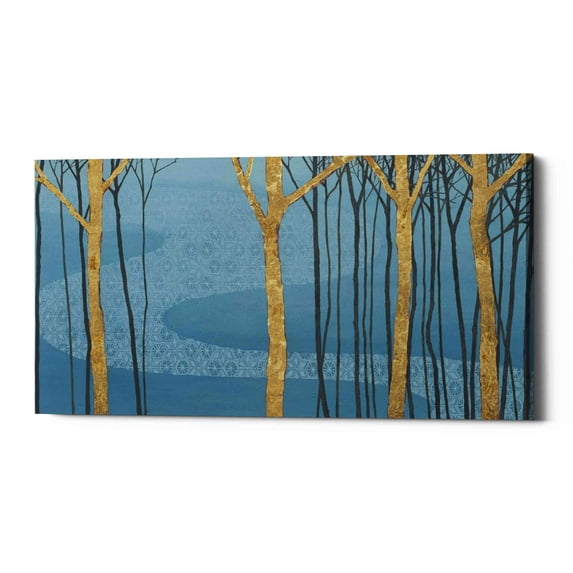 Epic Graffiti 'Katonah Gold' by Kathrine Lovell, Canvas Wall Art, 60"x30"