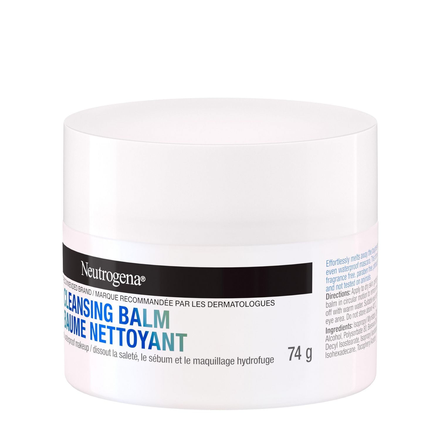 Baume nettoyant Neutrogena – Démaquillant – Nettoyant pour le visage sans parabènes – Sans parfum 74g
