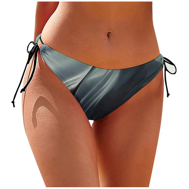 RPVATI Bikini Bottoms for Women Low Rise Tie Side Bikini Swim Beachwear