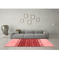 thumbnail image 3 of Ahgly Company Indoor Round Abstract Red Modern Area Rugs, 3' Round, 3 of 4