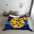 thumbnail image 6 of KLL PLANETA EN FORMA DE PIZZA Print Fleece Throw Blanket, Horizontal Fleece Bedding Cute Soft Blankets Comfy Fleece Flannel Plush Home Decor for Couch & Bed -60"x50", 6 of 9