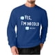 thumbnail image 2 of Amzcrzy - Sudadera Para Hombre, Estilo Veraniego, Holgada, Informal, Estampada, De Manga Larga Y Cuello Redondo, Color Azul, Xl, 2 of 5