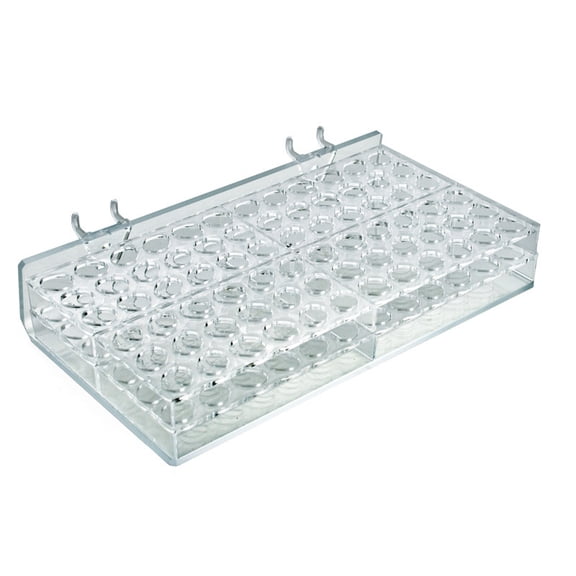 72-Compartment Tray - oval slot .5" x .625" Diameter, 2-Pack