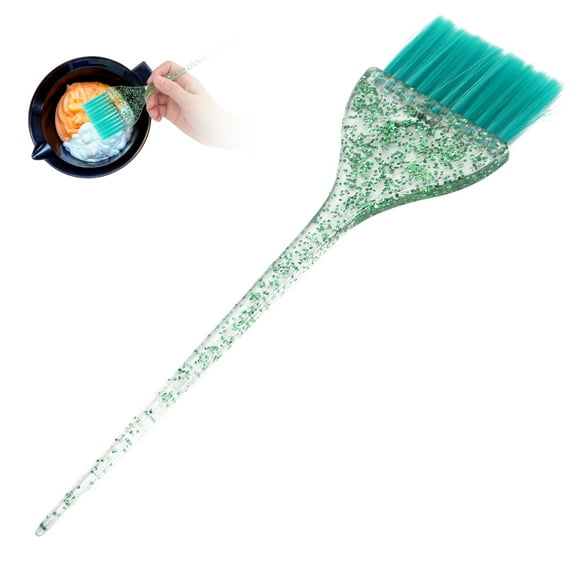 Glitter Handle Hair Dye Brush, Hair Coloring Tool with Long Handle, Material, Pearly Lustre Handle, for Beauty Salon and Hair Salon