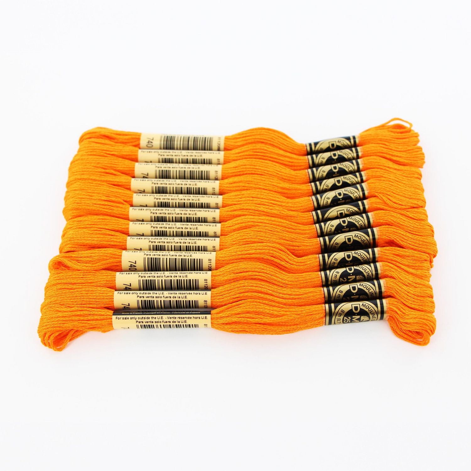 Fil à broder en coton DMC à 6 brins 8m – Orange 6 Brins