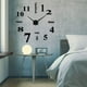 thumbnail image 2 of Reloj de pared de bricolaje, reloj de pared silencioso 3D Reloj de pared grande de bricolaje 3D Reloj de pared de acrílico de diseño moderno para oficina Sala de estar Dormitorio - Negro 50-70 cm oso de fresa Electrónica, 2 of 5