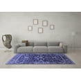 thumbnail image 3 of Ahgly Company Machine Washable Indoor Rectangle Oriental Blue Industrial Area Rugs, 2' x 5', 3 of 4