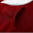 thumbnail image 5 of Mens Winter Sweaters Clearance, Velvet Christmas Antlers Hooded Color Block Sweater Jacket, 5 of 5