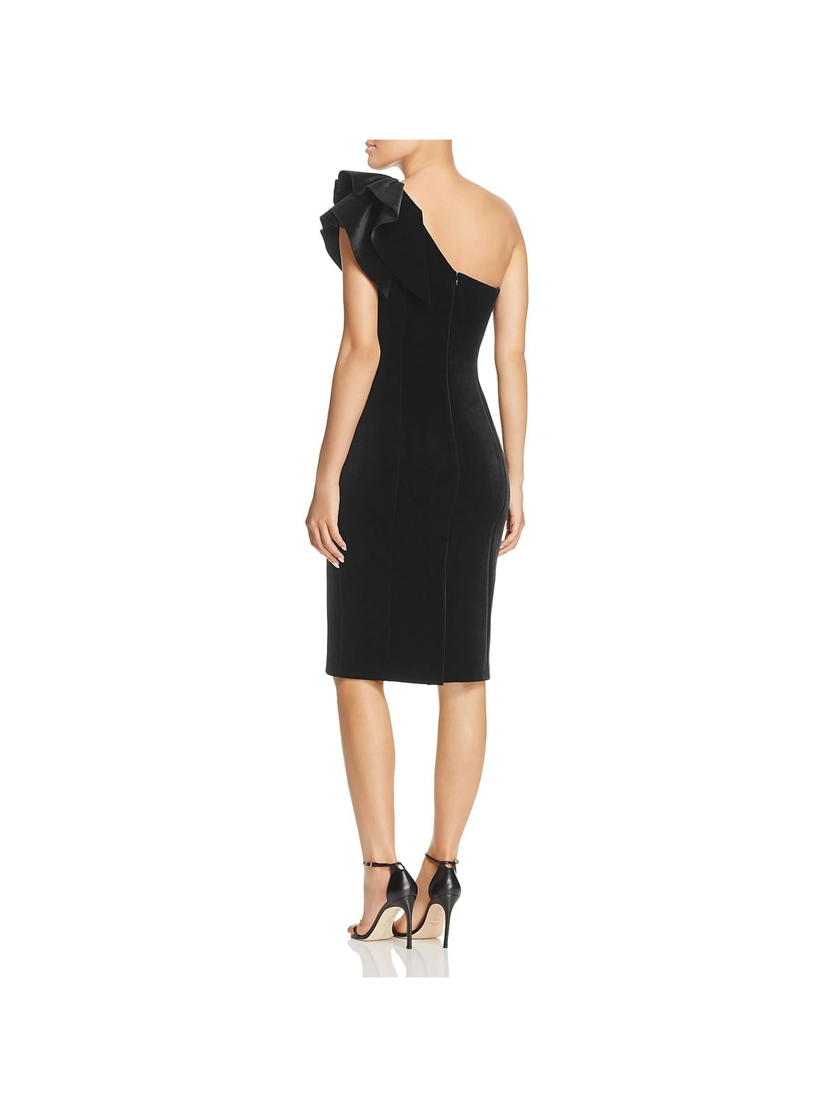eliza j black velvet dress