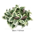 thumbnail image 4 of 12 Inch Set of 2 Artificial Holly Red Berries Pine Cone Candle Wreath, Christmas Outdoor Decor, Winter Decorations for Home, Seasonal Home Decor with Red Holly and Pine Cones,, 4 of 7