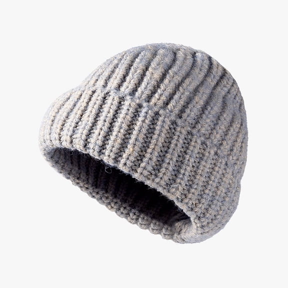 European And American Fashion Men's Cold Hat Autumn And Winter Beanie Warm Hat Women's Monochrome Knitted Melon Skin Hat Outdoor Student Wool Hat