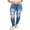 Blue Denim, variant on Machine Jeans Women's Juniors Mid Waist Distressed Skinny Jeans  (Blue Denim, 1)