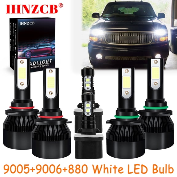 IHNZCB 9005 9006 880 for Gmc Yukon Denali 2004-2005 White Led Headlights Bulb High Low Beam Fog Light,C9B,Y03